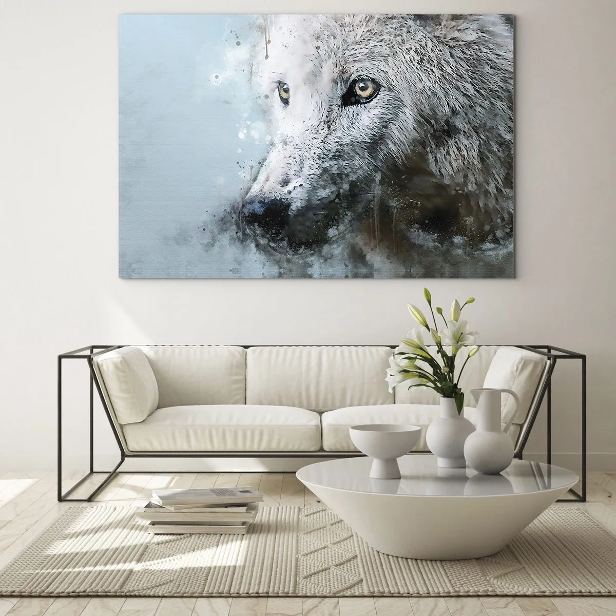 Glass picture - Meet Wolf Soul - 120x80 cm