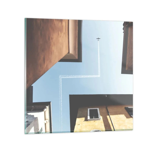 Glass picture - Above City Maze - 70x70 cm