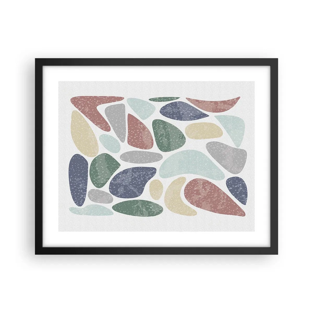 Poster in black frame - Mosaic of Powdered Colours - 50x40 cm