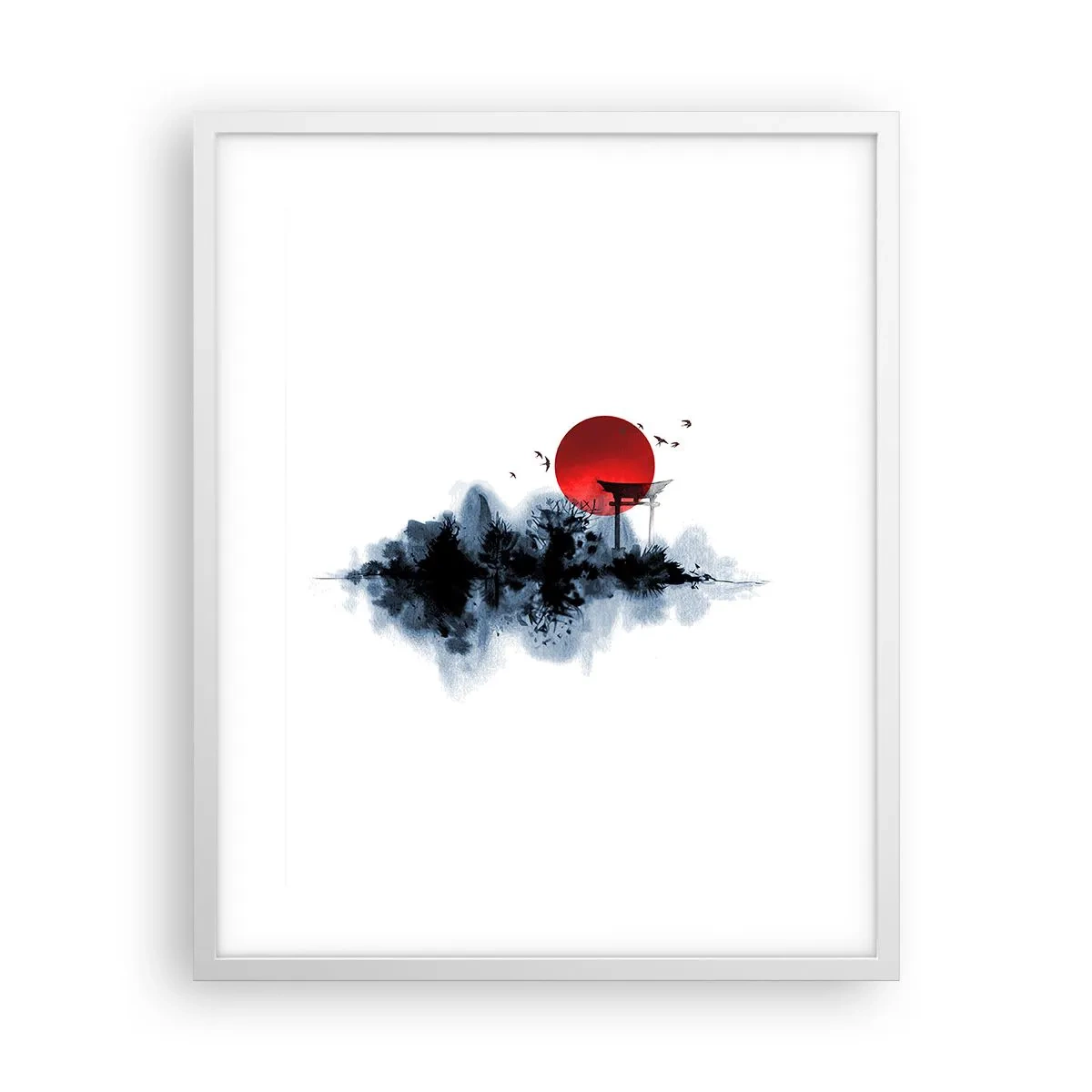 Poster in white frmae - Japanese View - 40x50 cm