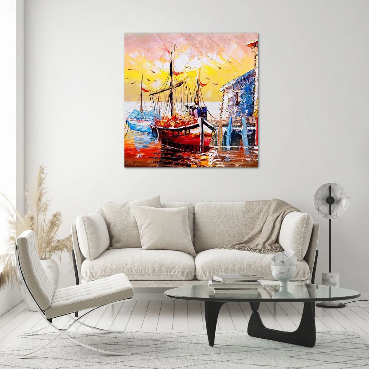 Glass picture - Happy Comeback - 60x60 cm