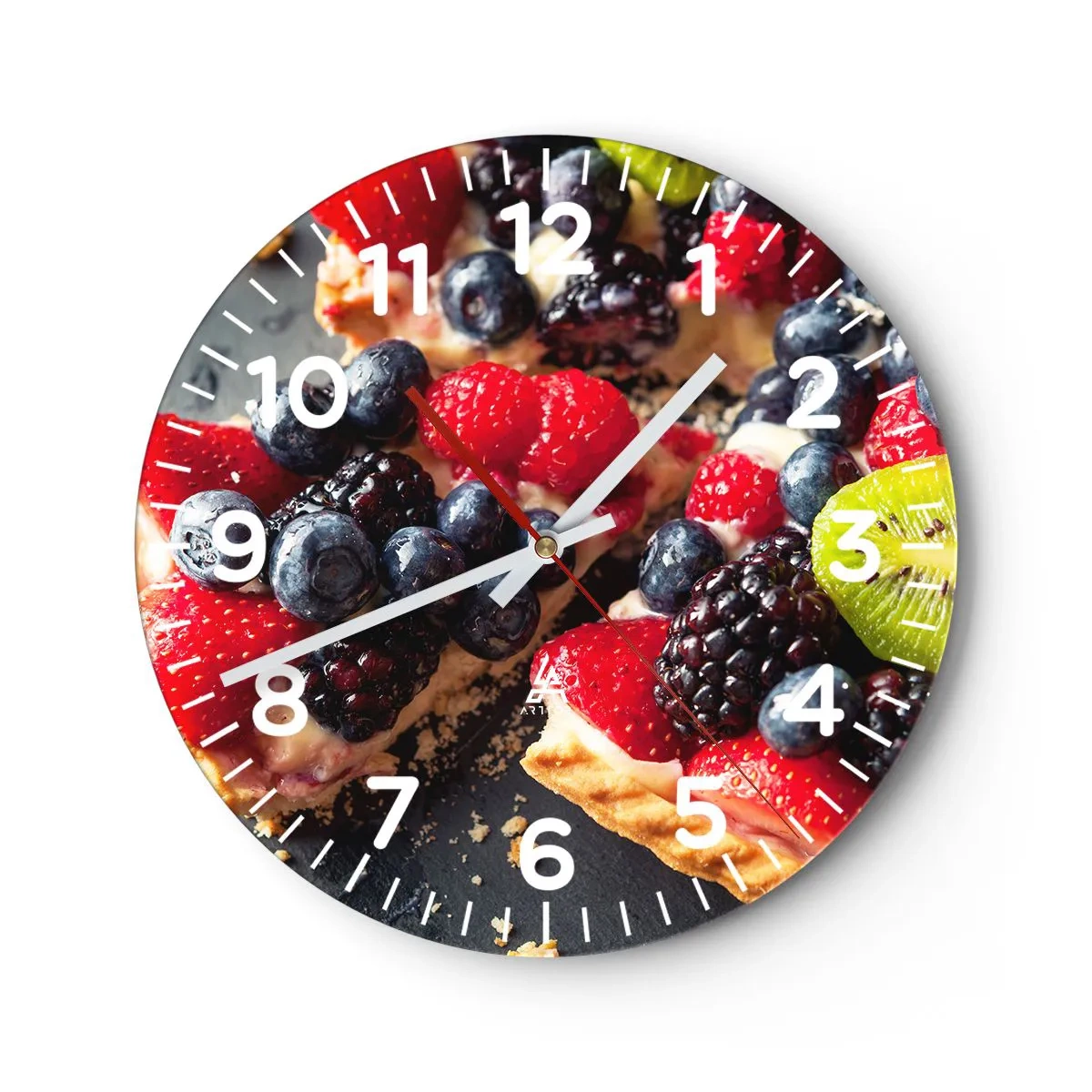 Wall clock - Clock on glass - Dolce Vita! - 40x40 cm
