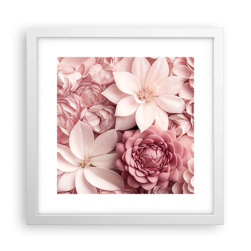 Poster in white frmae - In Pink Petals - 30x30 cm