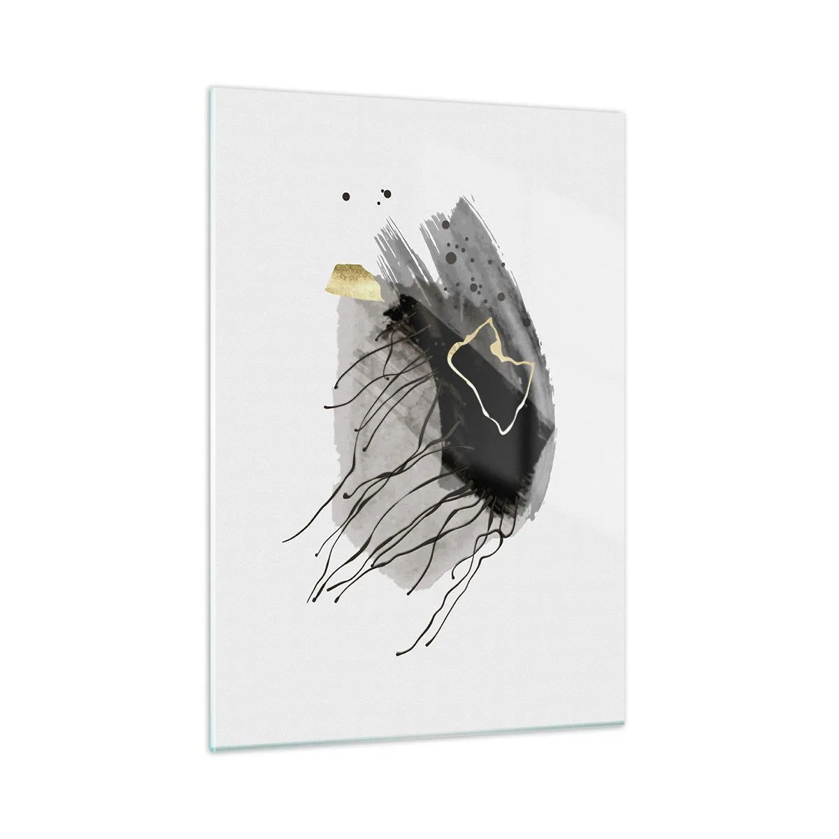 Glass picture - In Black and Gold - 50x70 cm