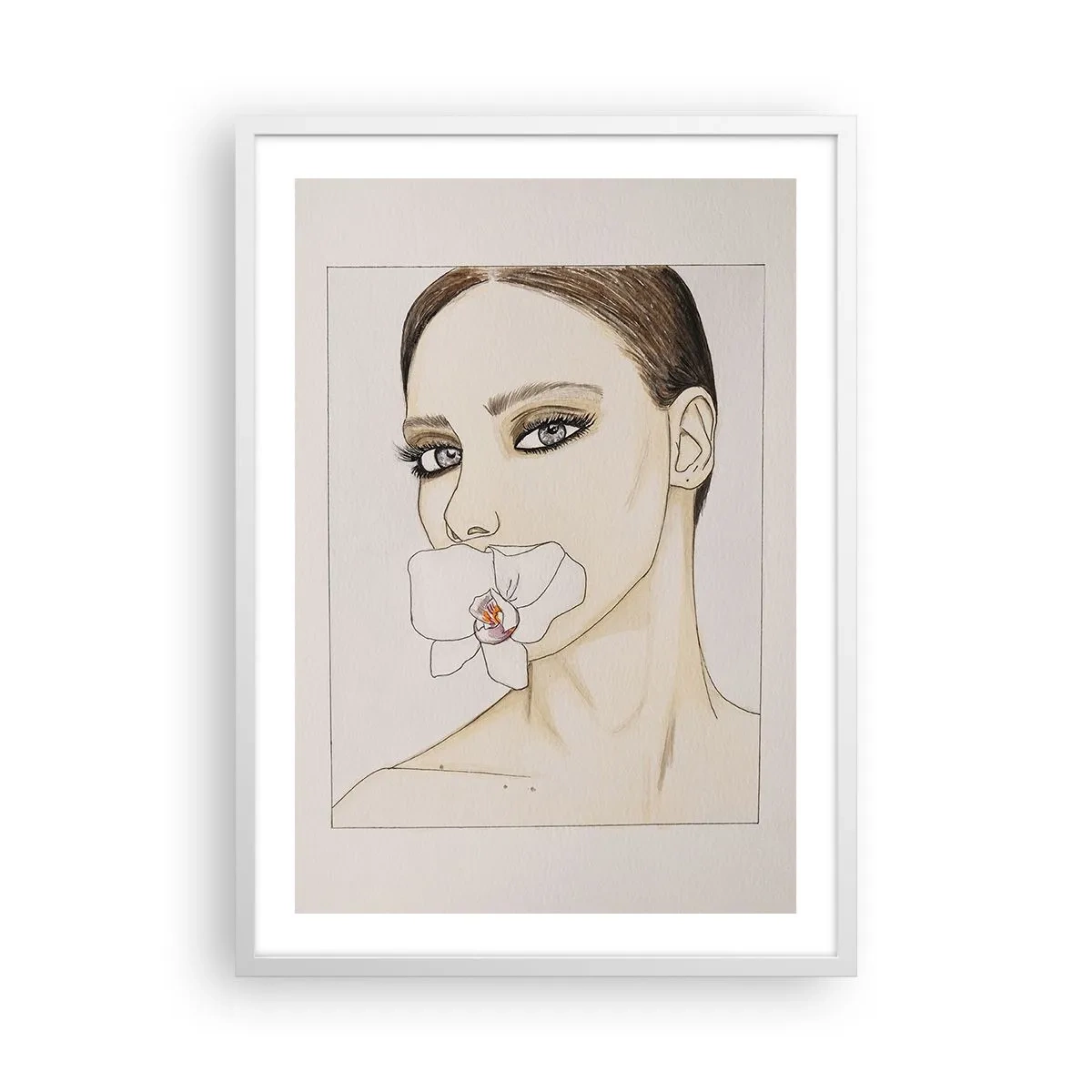 Poster in white frmae - Symbol of Elegance and Beauty - 50x70 cm