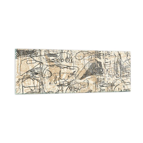 Glass picture - Waiting to Be Decoded - 90x30 cm