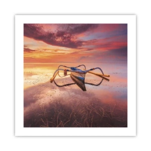 Poster - Tranquility of Tropical Evening - 50x50 cm