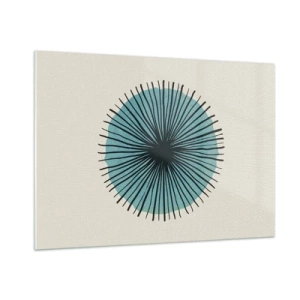 Glass picture - Rays on Blue - 100x70 cm