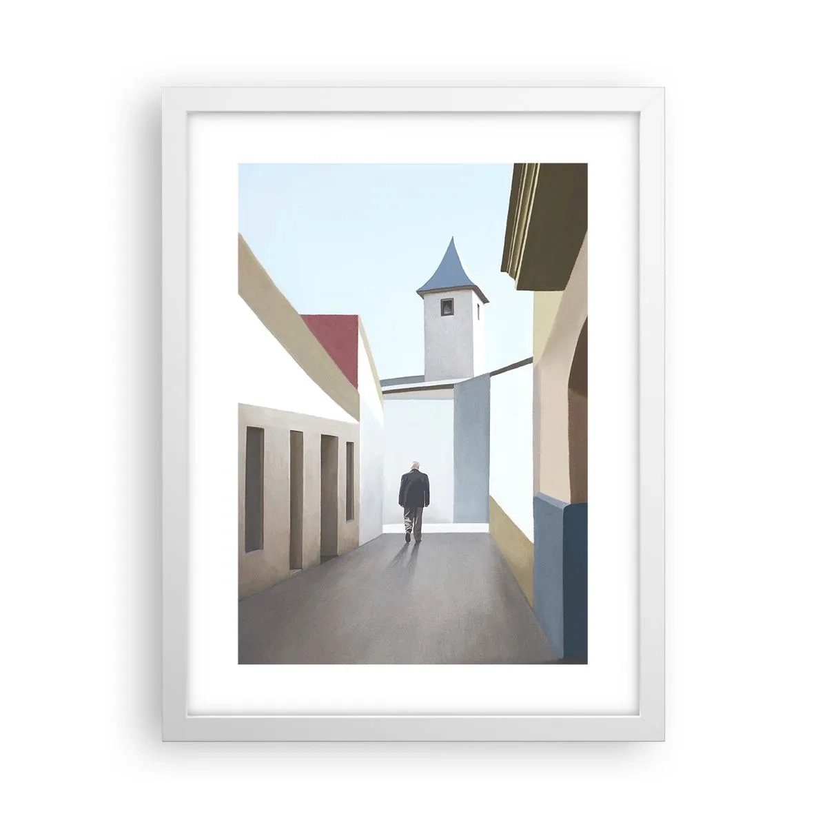 Poster in white frmae - Sunny Walk - 30x40 cm