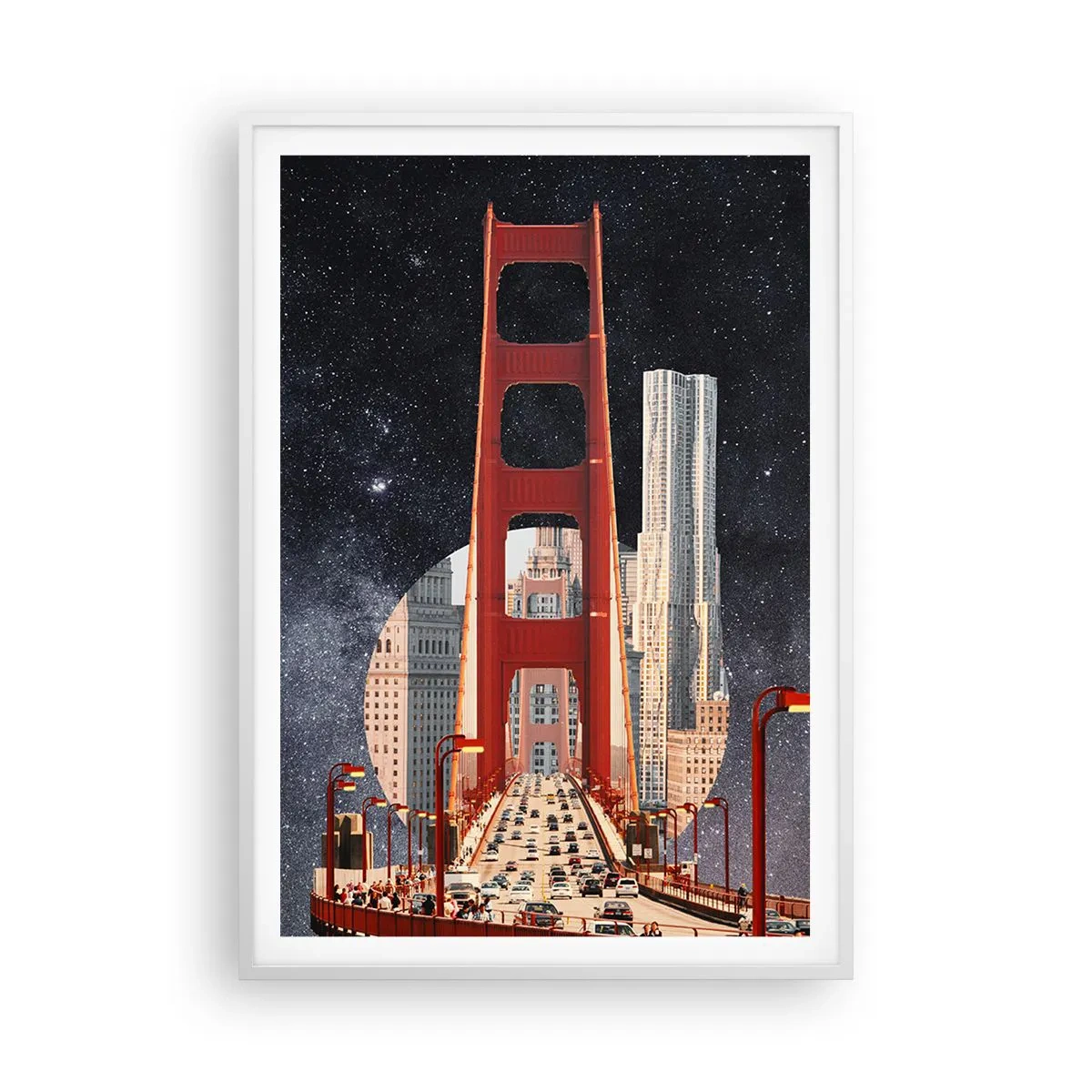 Poster in white frmae - Always in the Centre - 70x100 cm