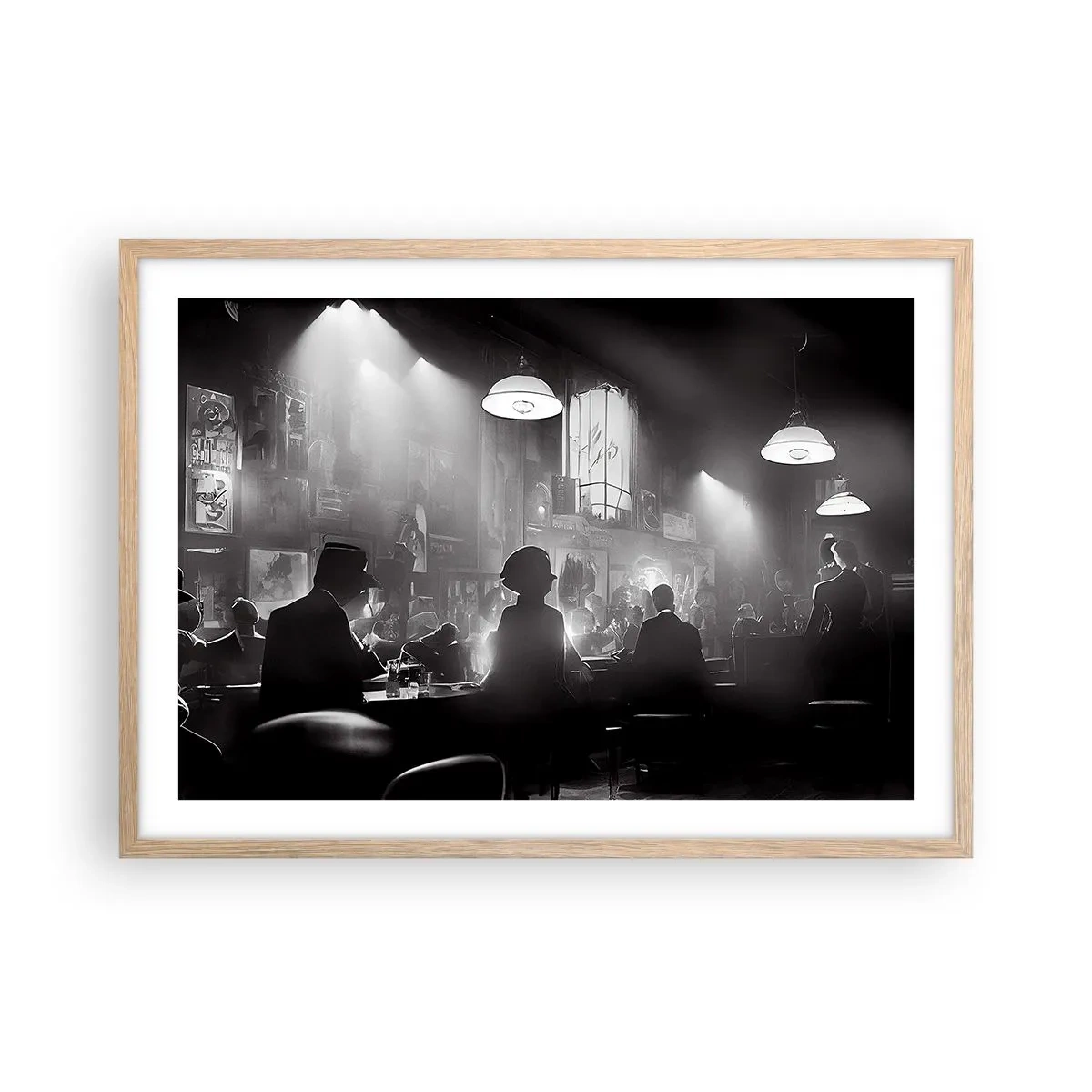 Poster in light oak frame - In Jazz Ambiance - 70x50 cm