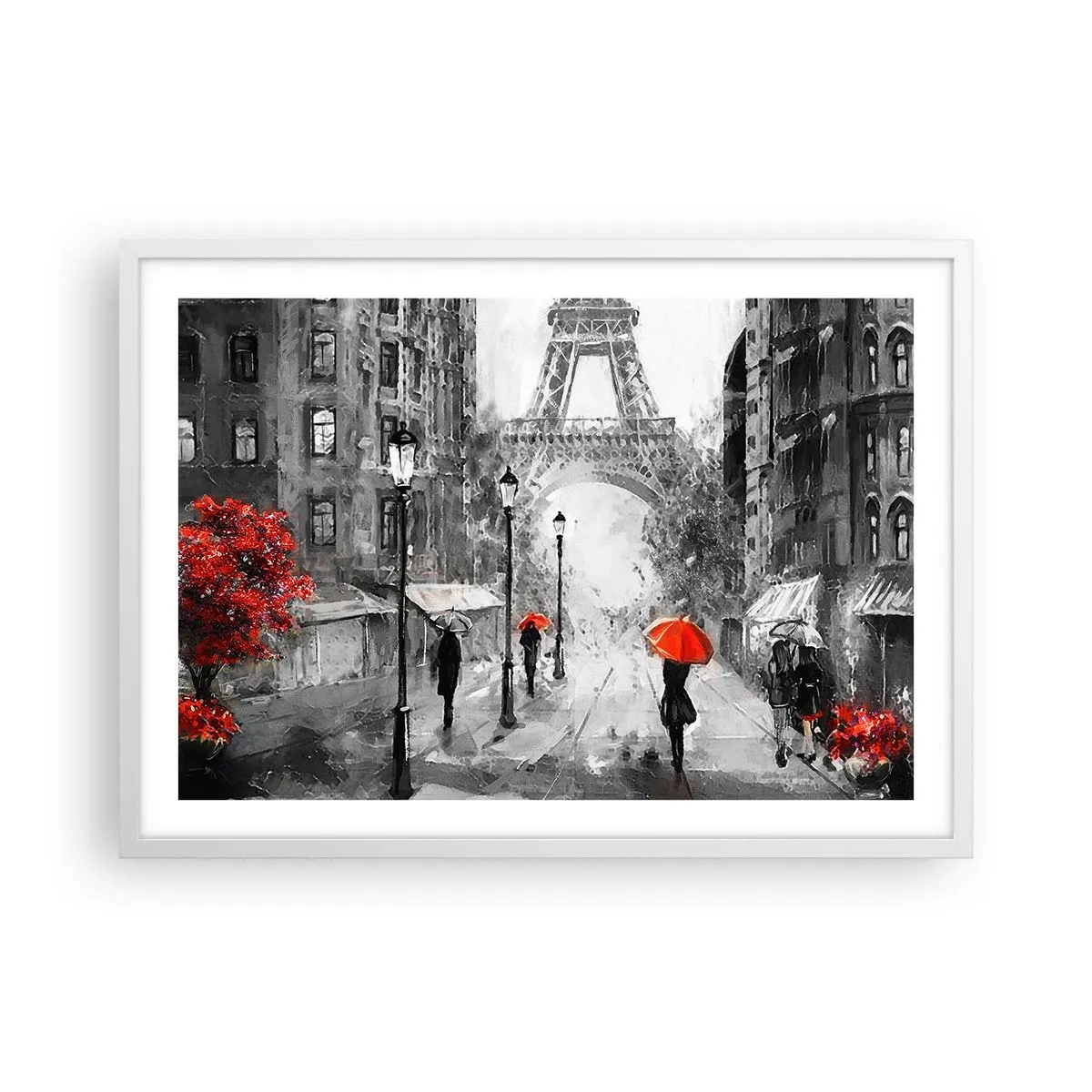 Poster in white frmae - All Roads Lead to Her - 70x50 cm