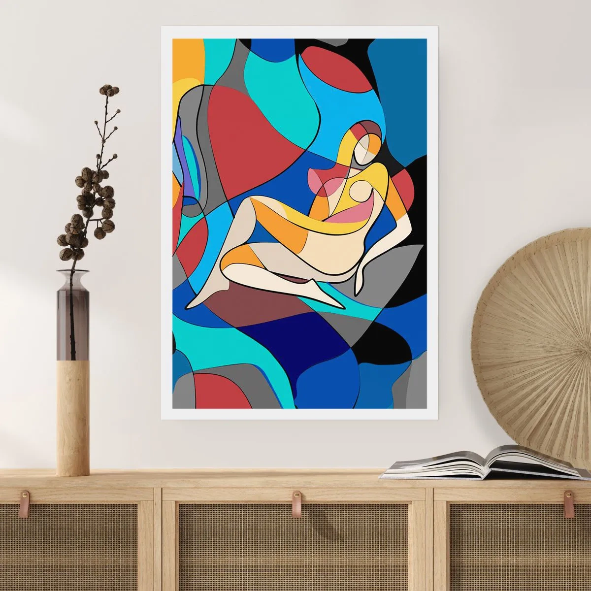 Poster - Cubist Nude - 50x70 cm