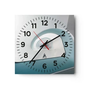 Wall clock - Clock on glass - To the Bottom of Blue - 40x40 cm