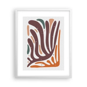 Poster in white frmae - Radiant Organic Composition - 40x50 cm