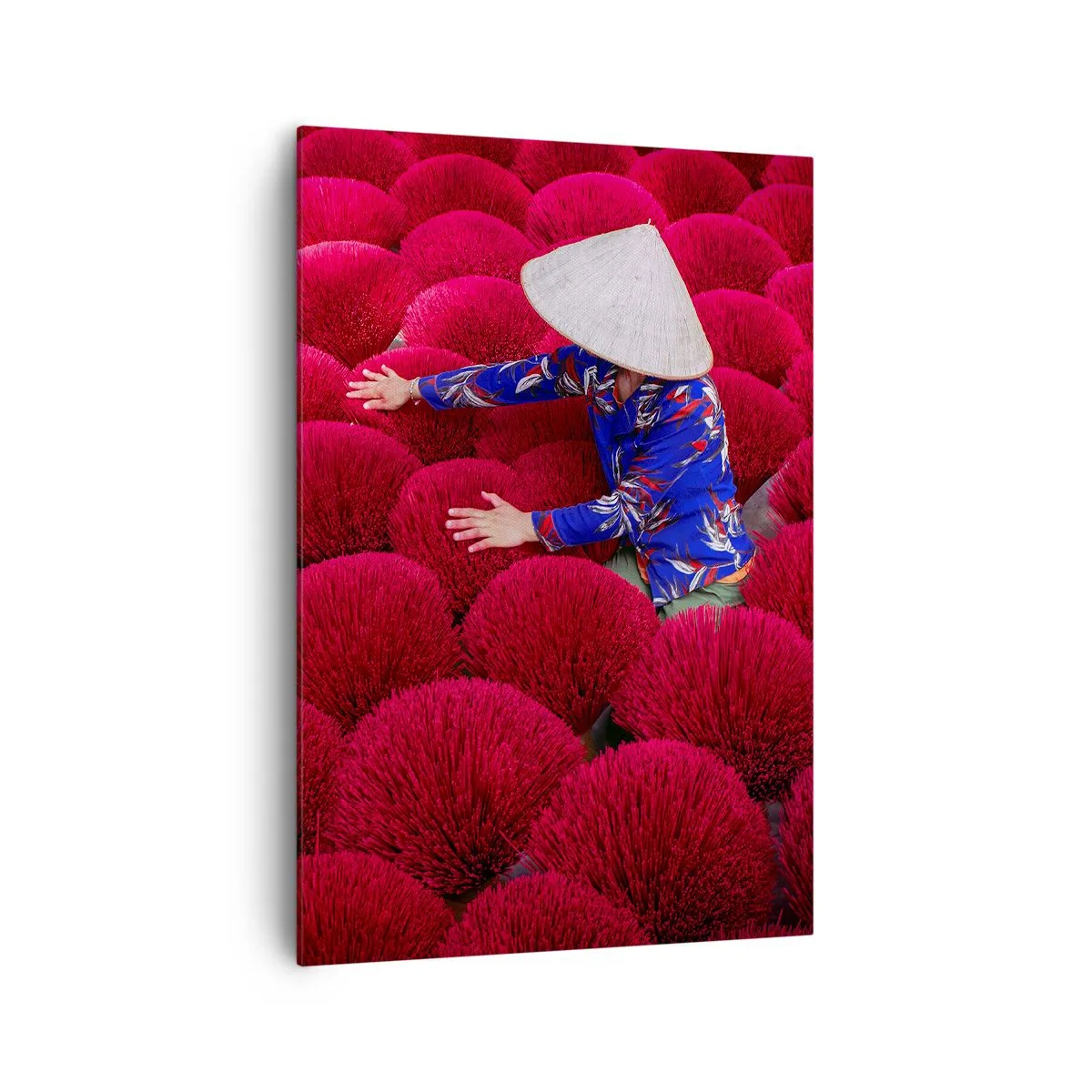 Canvas picture - In the Rice Field  - 70x100 cm