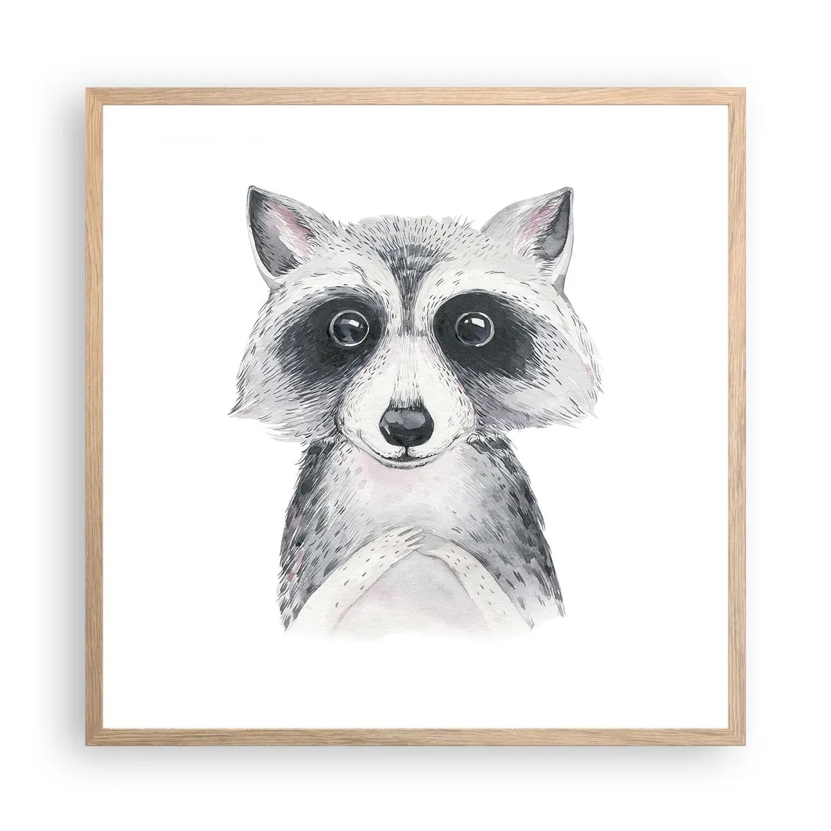 Poster in light oak frame - Emotional Moment - 60x60 cm