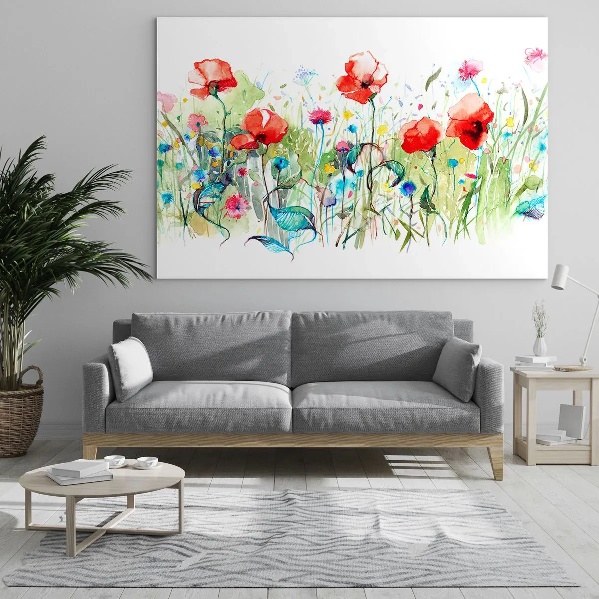 Glass picture - Meadow in May - 100x70 cm