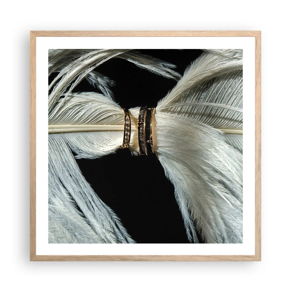 Poster in light oak frame - …and I won't Leave You… - 60x60 cm