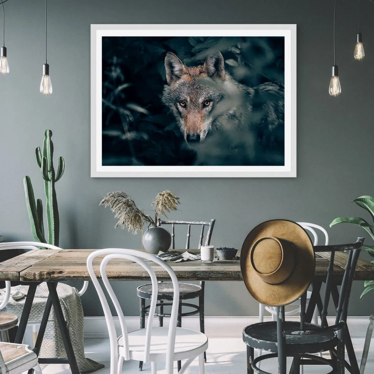 Poster in white frmae - Hunter - 91x61 cm