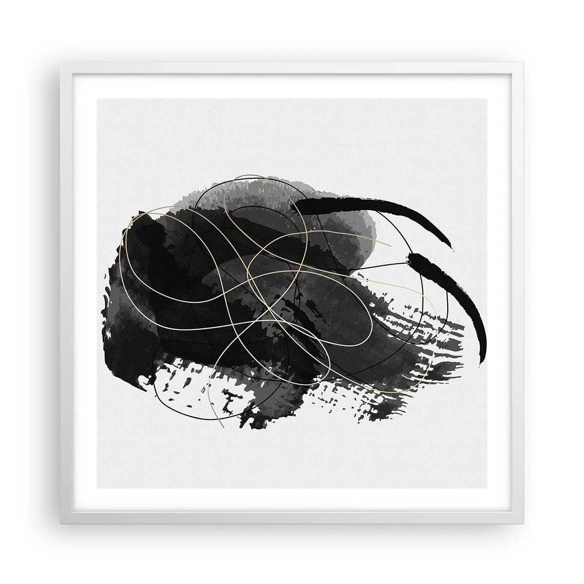 Poster in white frmae - Made from Black - 60x60 cm