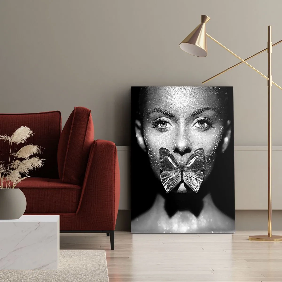 Canvas picture - Butterfly Kiss - 50x70 cm