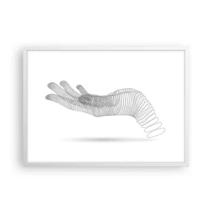 Poster in white frmae - Springy Palm - 70x50 cm