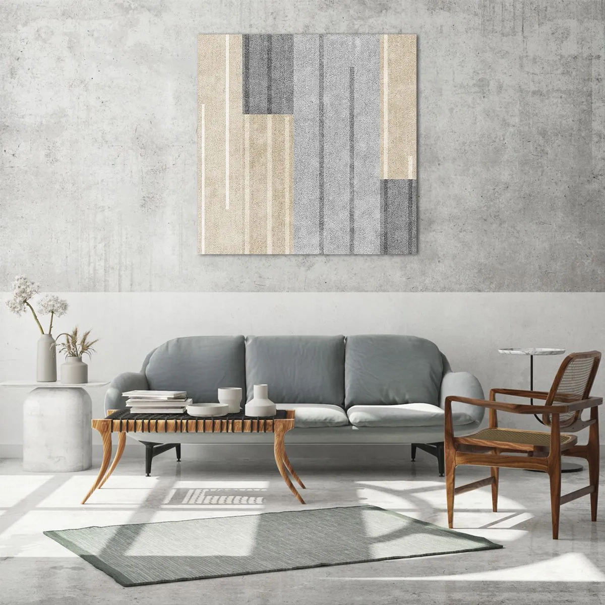 Glass picture - Composition: Keep Upright - 30x30 cm