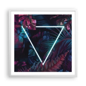 Poster in white frmae - Disco Style Garden - 60x60 cm