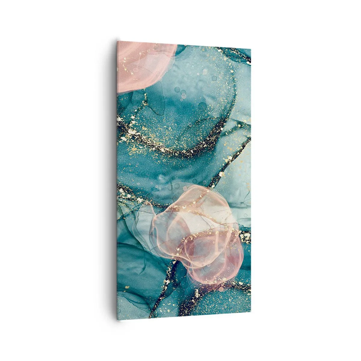 Canvas picture - Silm Blue, Tulle Pink - 65x120 cm