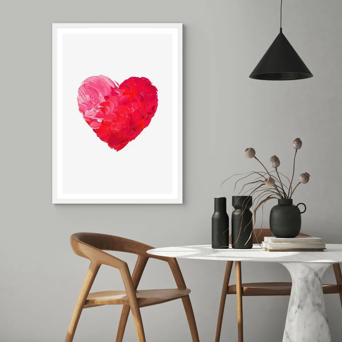 Poster in white frmae - All You Need Is Love - 70x100 cm