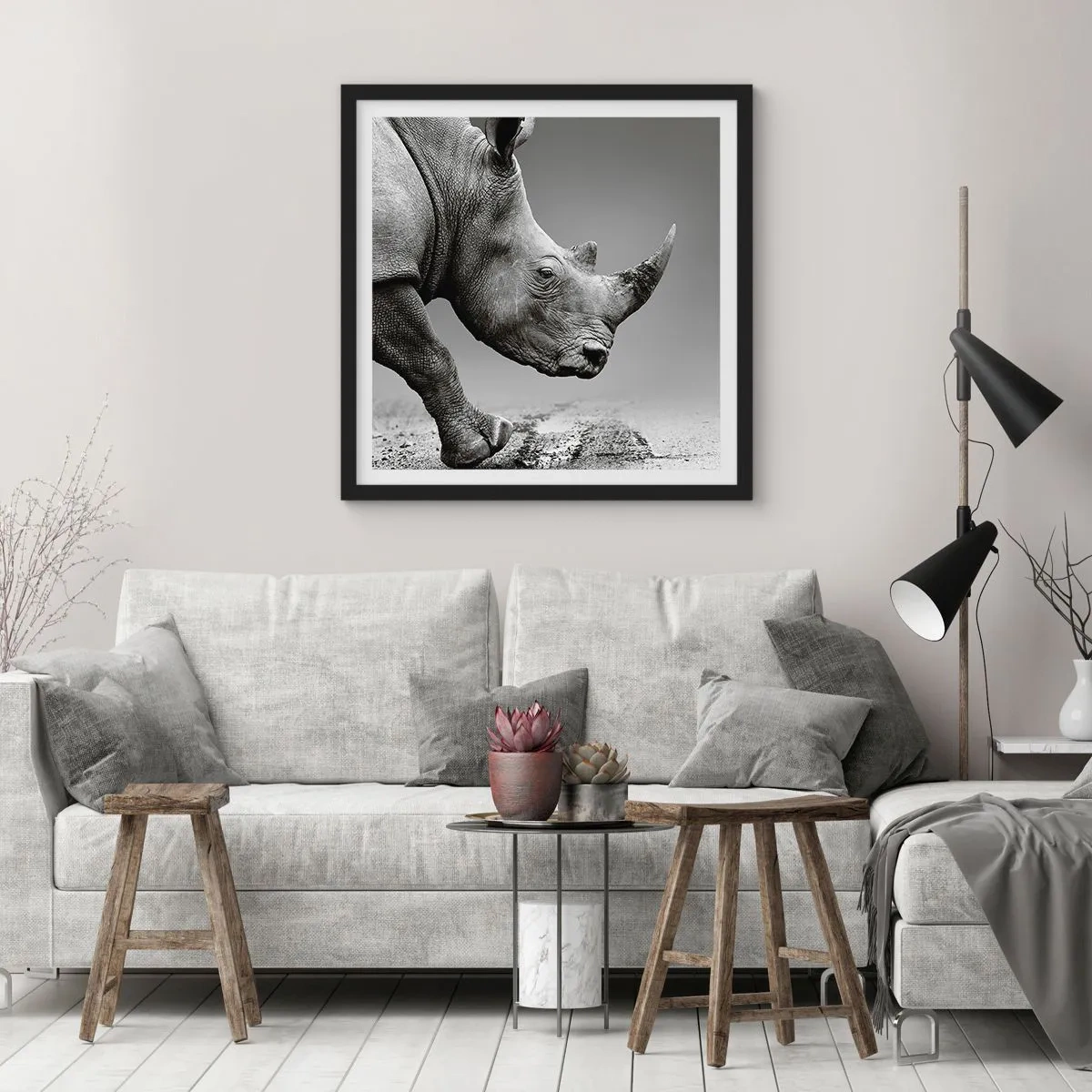 Poster in black frame - Uncontrolled Power - 50x50 cm