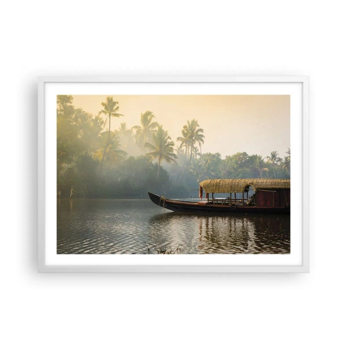 Poster in white frmae - House on the River - 70x50 cm