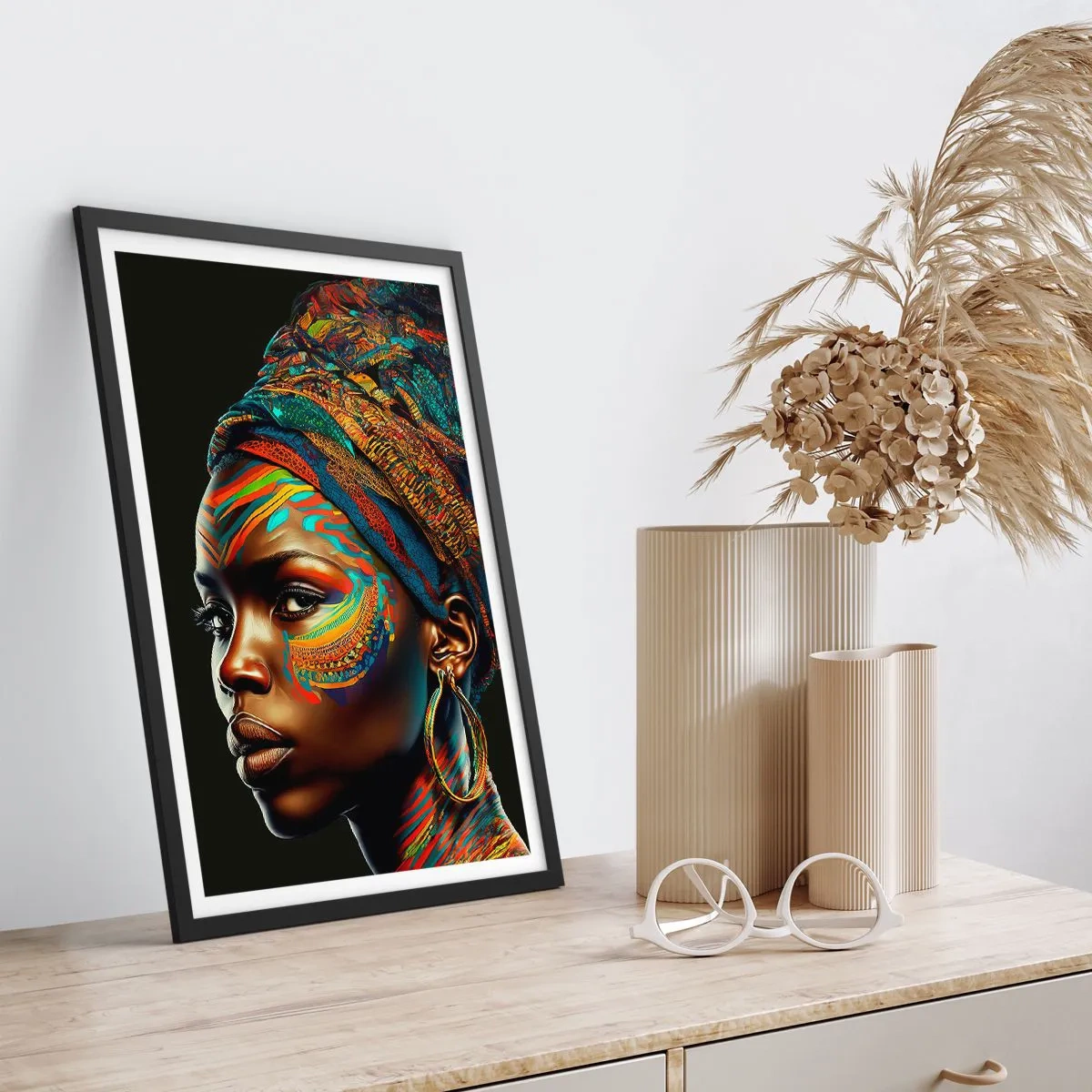 Poster in black frame - African Queen - 40x50 cm
