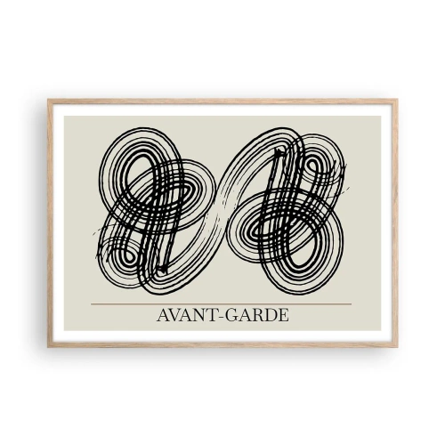 Poster in light oak frame - Spontaneous Result - 100x70 cm