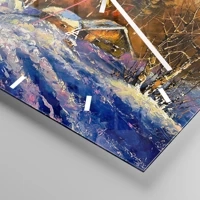 Clock face with lines