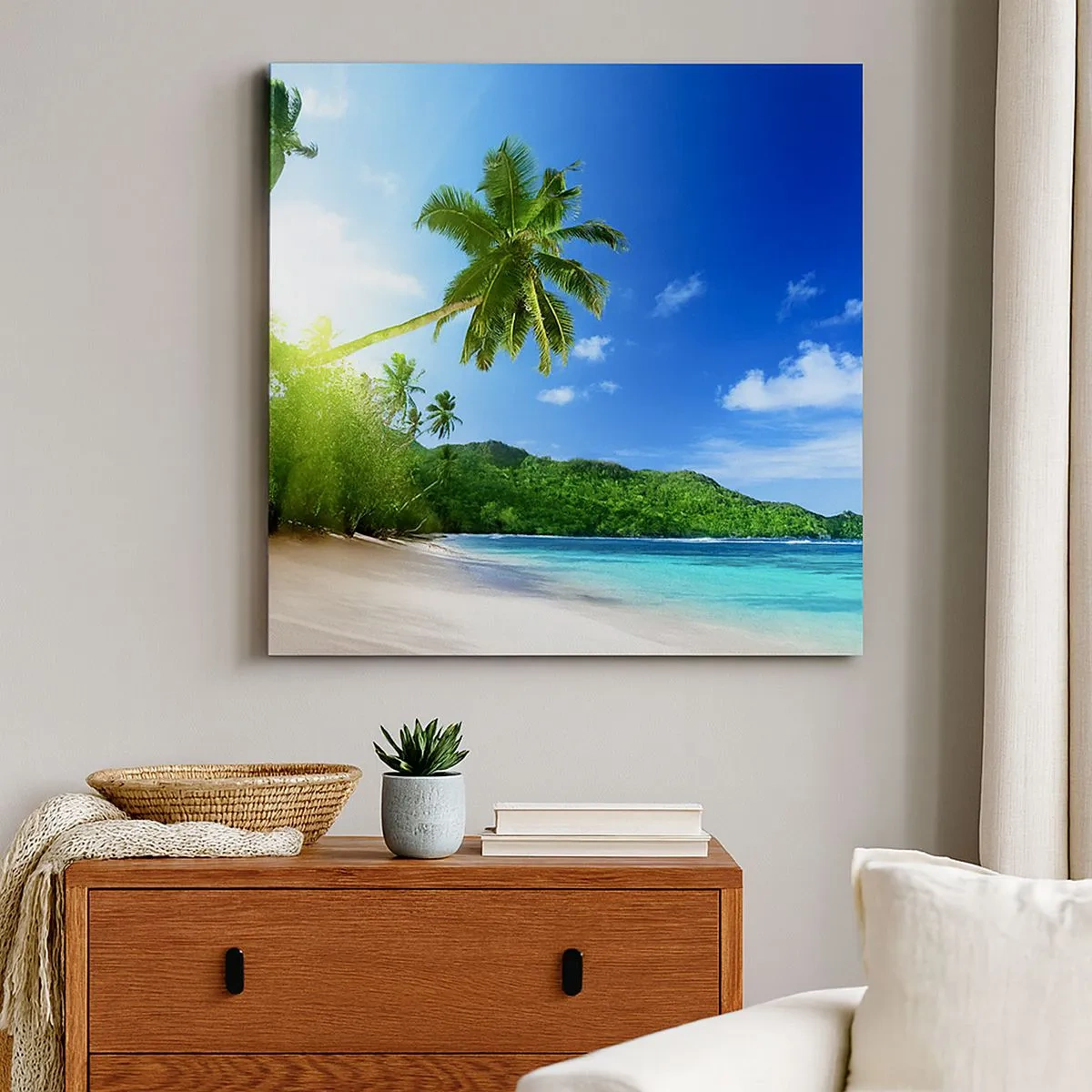 Canvas picture - Mild Touch of the Tropics - 30x30 cm