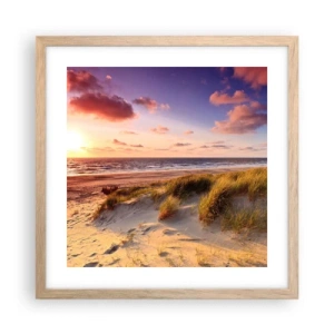 Poster in light oak frame - Air Smells of Summer - 40x40 cm