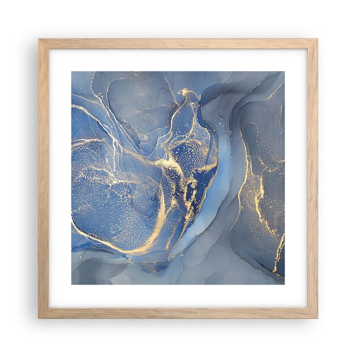 Poster in light oak frame - Gold Dust - 40x40 cm