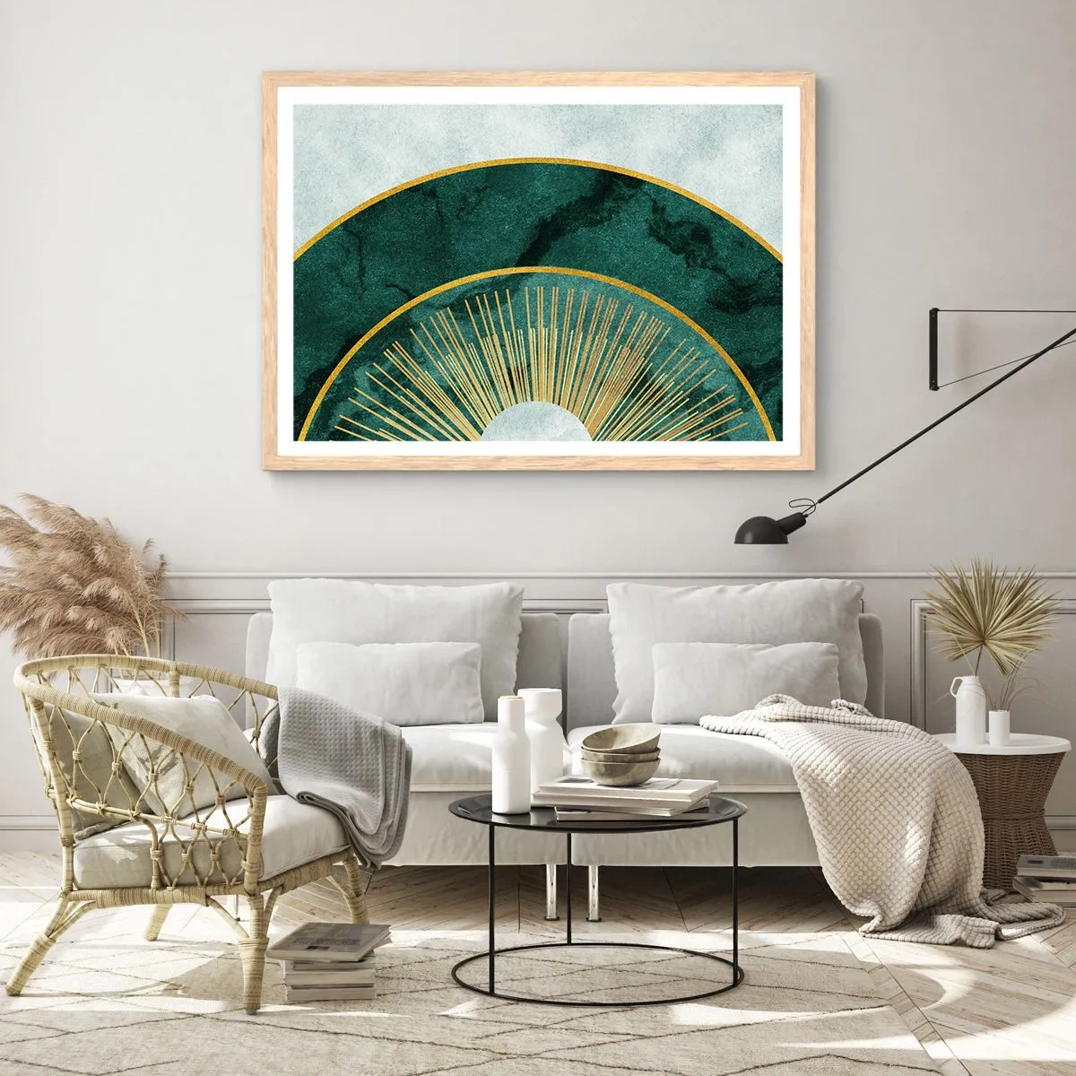 Poster in light oak frame - Another Solar System - 50x40 cm