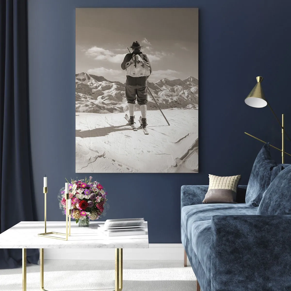 Glass picture - Mountains Are the Same - 70x100 cm