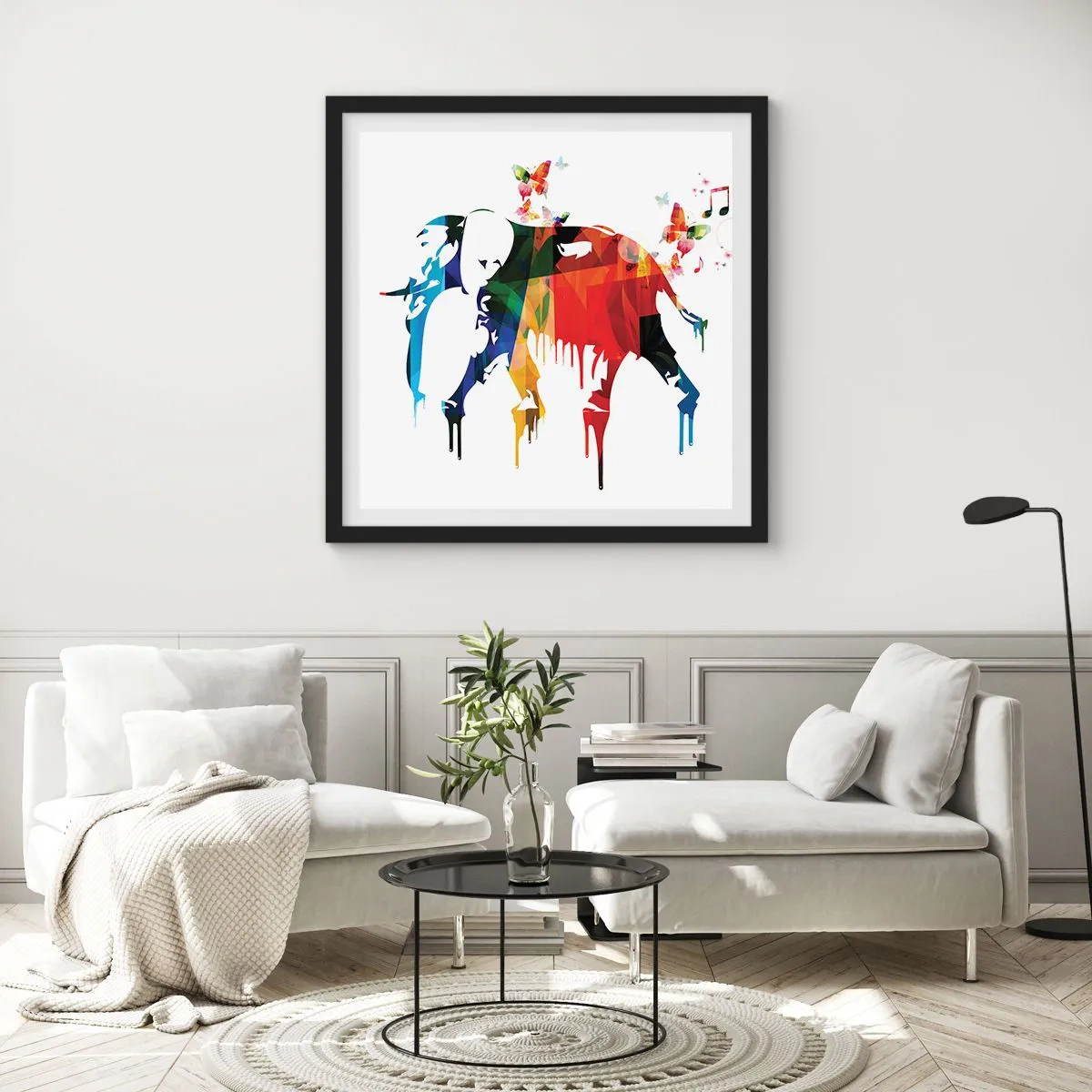 Poster in black frame - Everyone Can Dance - 50x50 cm