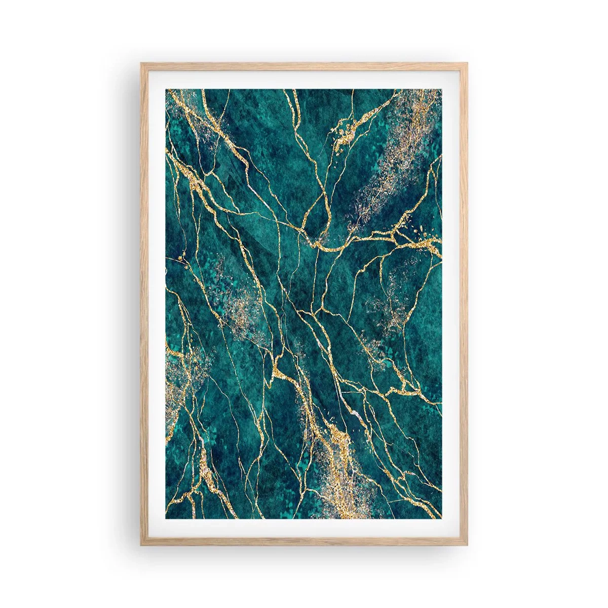 Poster in light oak frame - Gold Vein - 61x91 cm