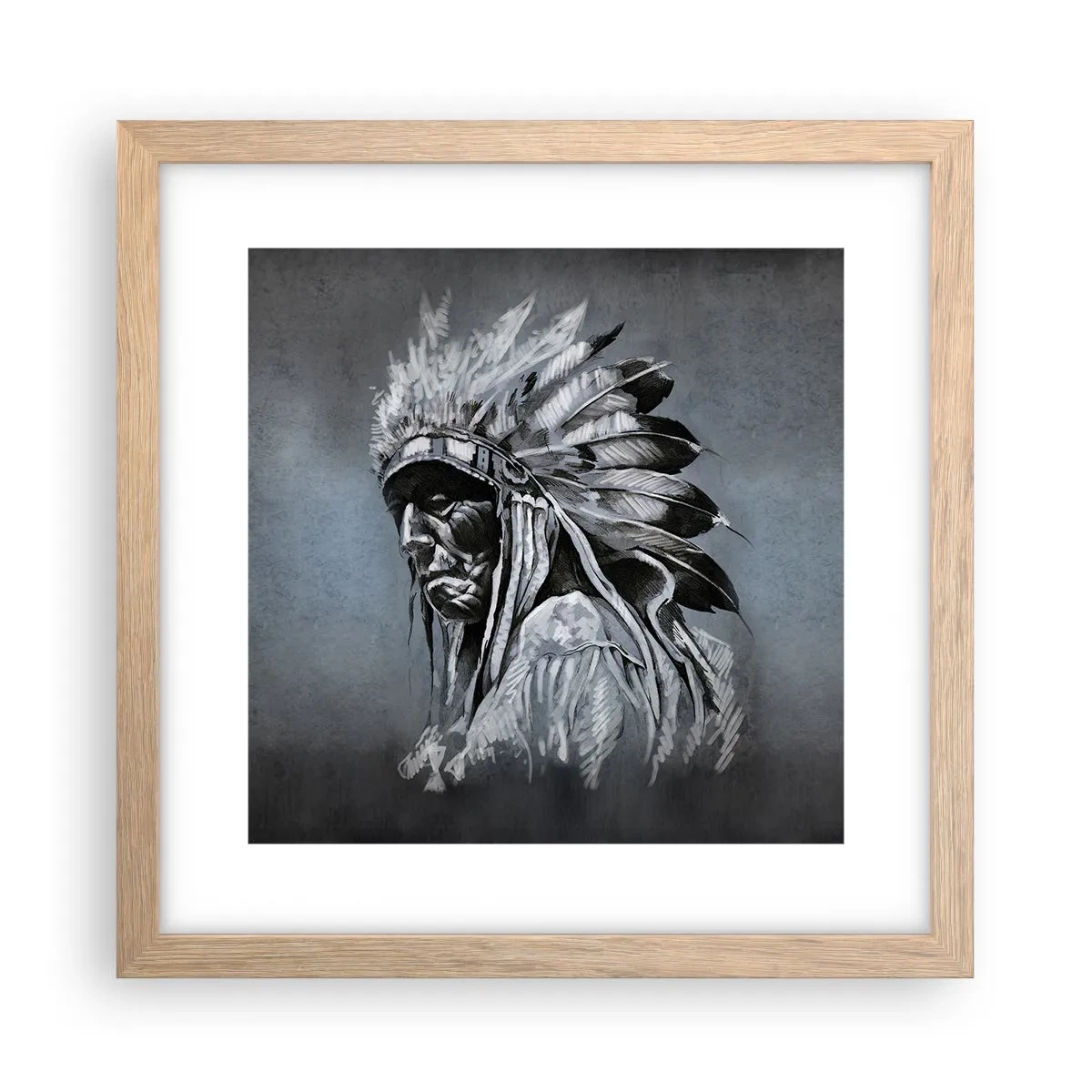 Poster in light oak frame - Return to the Roots - 30x30 cm
