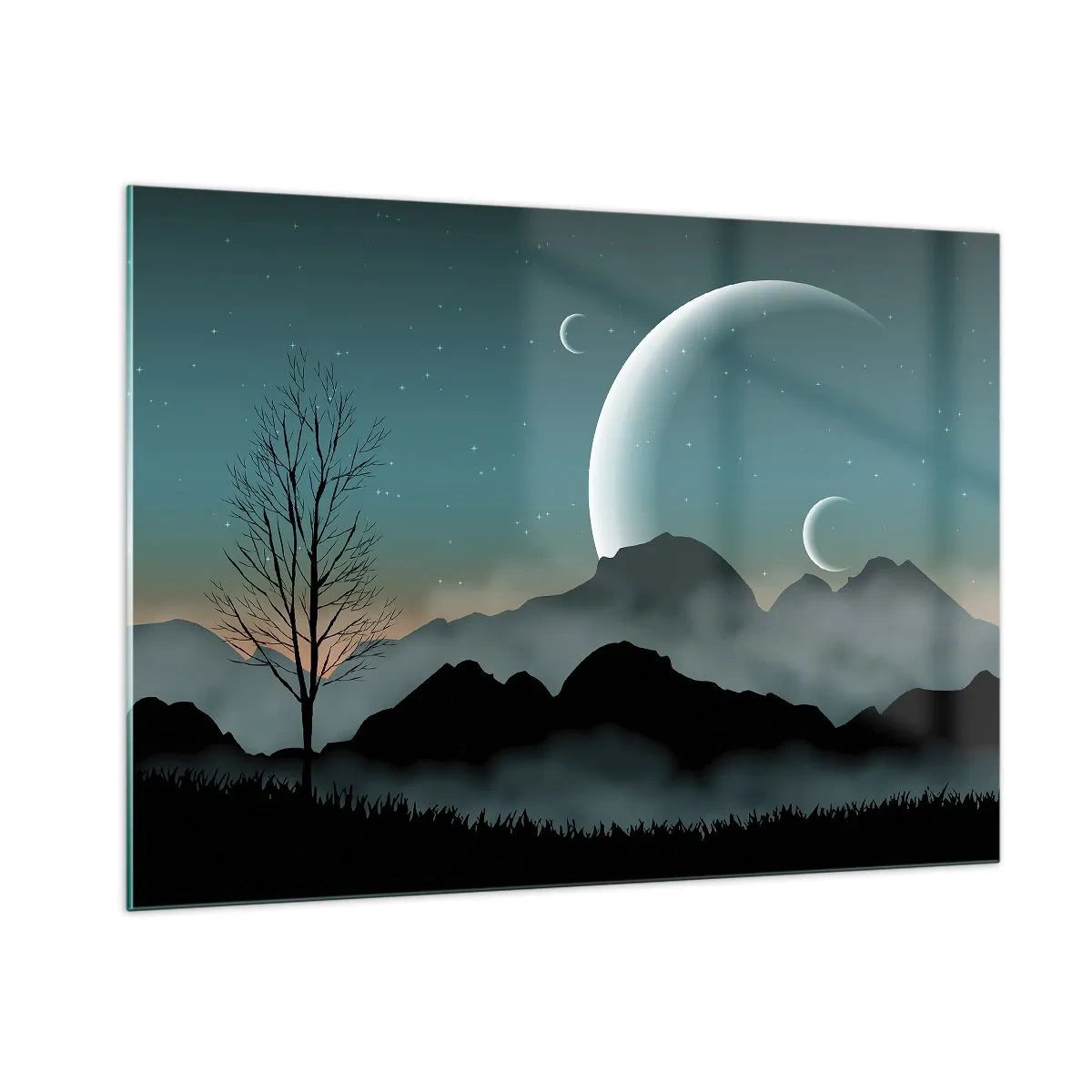 Glass picture - Carnival of a Starry Night - 100x70 cm