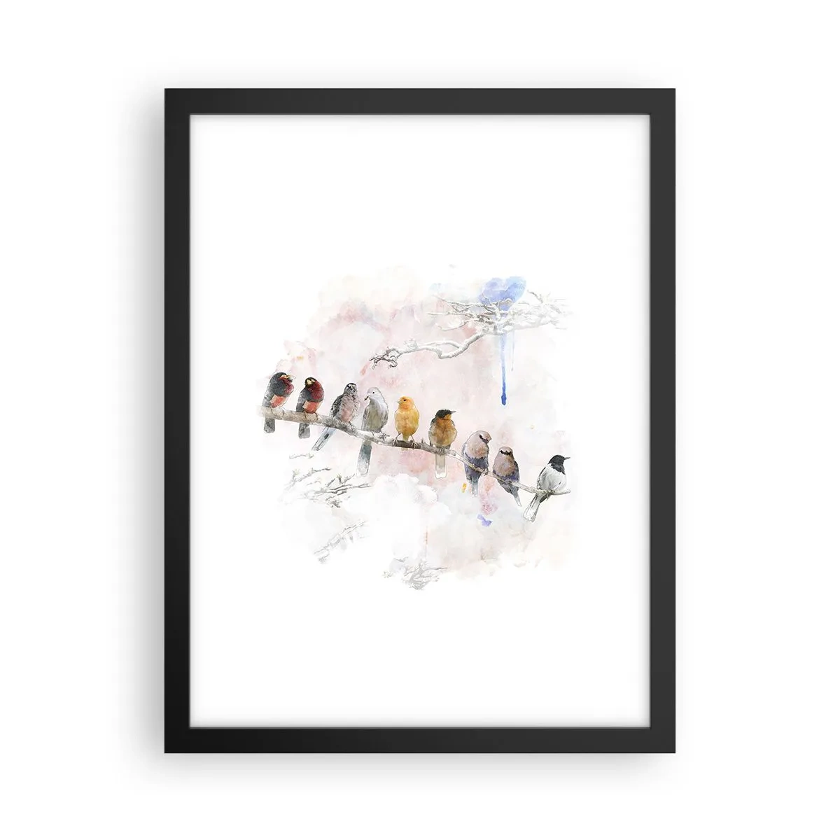 Poster in black frame - Winged Encounter - 30x40 cm