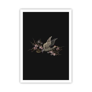 Poster - Exotic, Embroidered Bird - 70x100 cm
