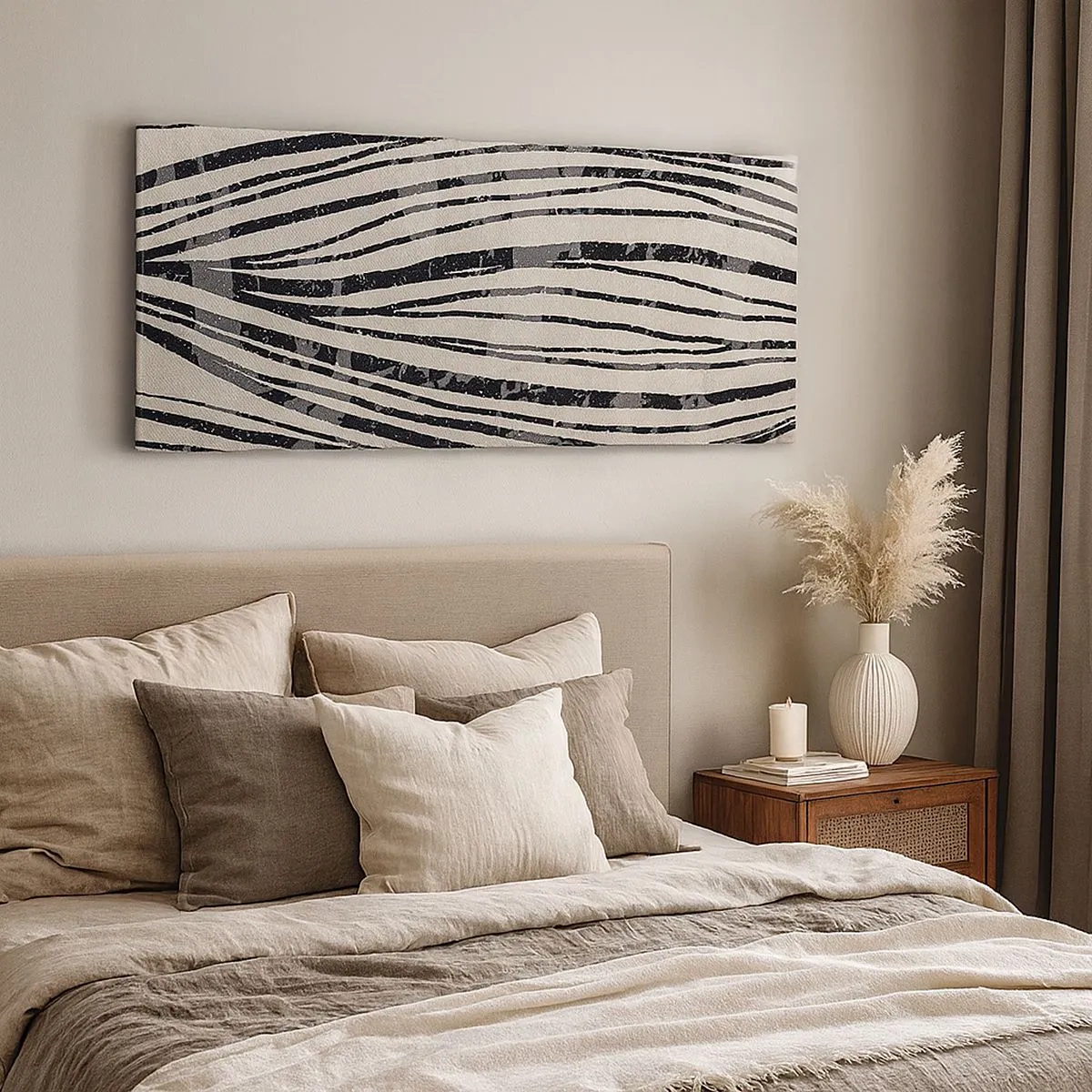 Canvas picture - Spillover of Lines - 100x40 cm