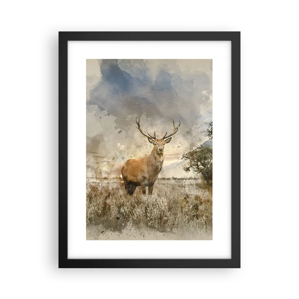 Poster in black frame - Dignity - Strength - Majesty - 30x40 cm