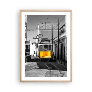 Poster in light oak frame - Spirit of Lisbon - 50x70 cm
